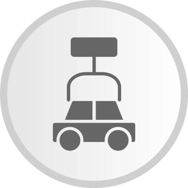 Robot Kol Kabartması Gri Çember Simgesi