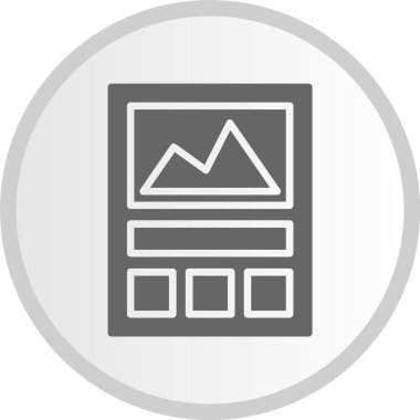 Desen Gri Çember Simgesi