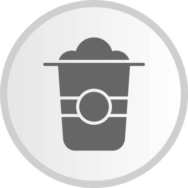 Frappe Kabartma Çemberi Gri Simgesi