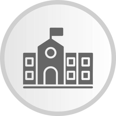 Kampüs Kabartma Çemberi Gri Simgesi