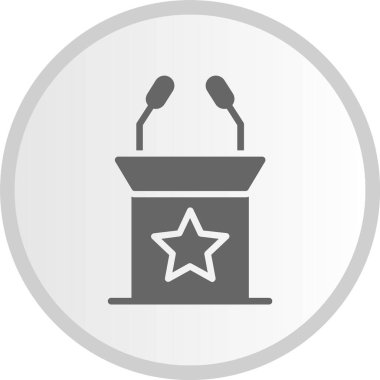 Tribün İşaret Çemberi Gri Simgesi