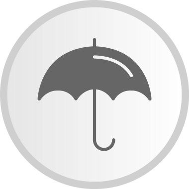 Şemsiye Kabartma Çemberi Gri Simgesi