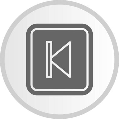 Geri Gri Çember Simgesi