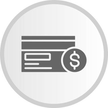 Kredi Kartı Gri Çember Simgesi