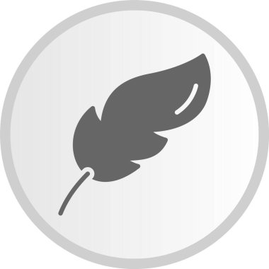 Kalem Kalemi Kabartması Gri Çember Simgesi