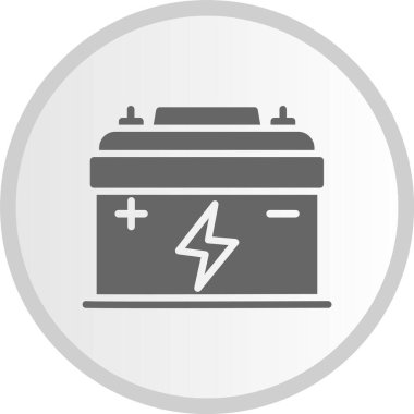 Batarya Gri Çember Simgesi