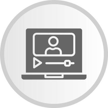 Vlog Yazıcı Gri Çember Simgesi