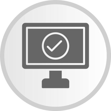 Çevrimiçi Bilgi Kabartması Gri Çember Simgesi