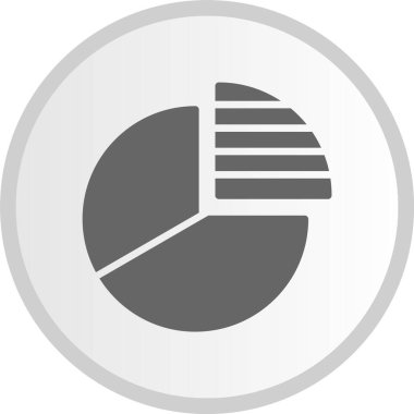 Pasta Grafiği Kabartma Çemberi Gri Simgesi