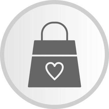 Alışveriş Torbaları Gri Çember Simgesi