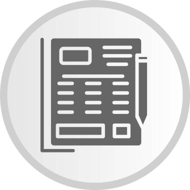 Madde Gri Çember Simgesi