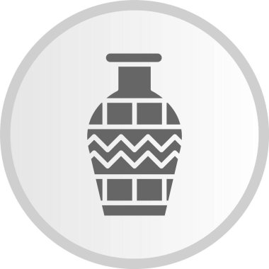 Potter Kabartma Çemberi Gri Simgesi