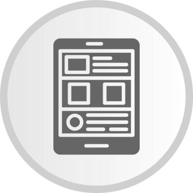 İçerik Kabartması Gri Çember Simgesi