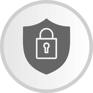 Güvenlik Sembolü Gri Çember Simgesi