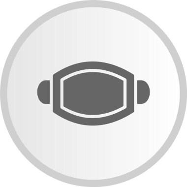 Yüz Maskesi İşaret Çemberi Gri Simgesi