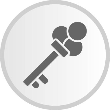 Anahtar Çemberi Gri Simgesi