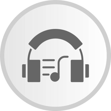 Müzik Kabartması Çember Gri Simge