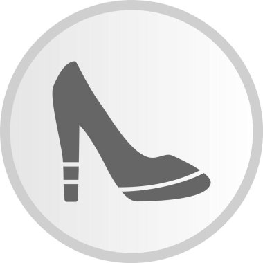 Yüksek Topuklu Gri Çember Simgesi