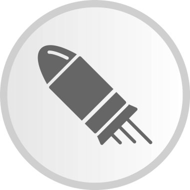 Mermi Kabartma Çemberi Gri Simgesi