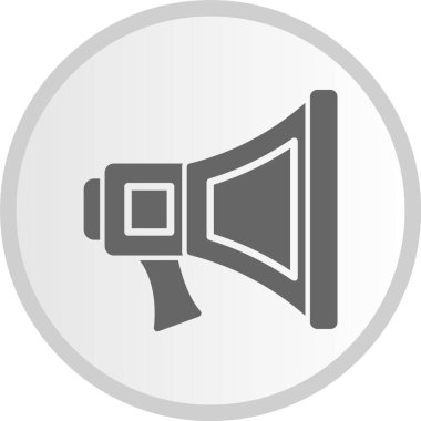 Megafon Çember Gri Simge