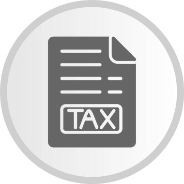 Vergi Kabartma Çemberi Gri Simgesi