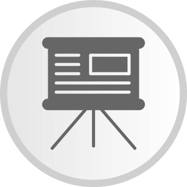 Sunum Vektörü Gri Çember Simgesi