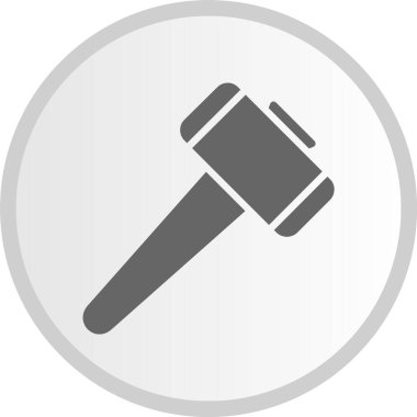 Çekiç Kabartma Çemberi Gri Simgesi
