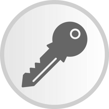 Anahtar Çemberi Gri Simgesi
