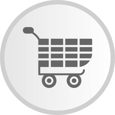 Ticaret Kabartması Gri Çember Simgesi