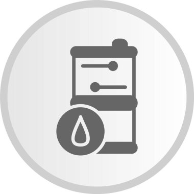 Yağ Fıçısı Kabartma Çemberi Gri Simgesi