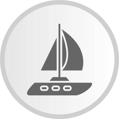 Yat Kabartma Çemberi Gri Simge