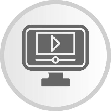 Çevrimiçi Akış Çemberi Gri Simgesi