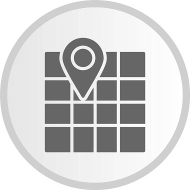 Konum Gri Çember Simgesi