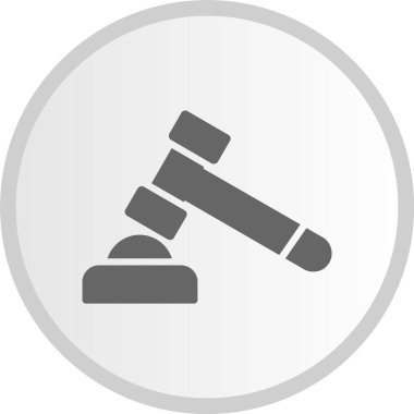 Çekiç Kabartma Çemberi Gri Simgesi