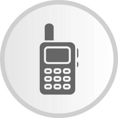 Telsiz Telsizi Gri Çember Simgesi