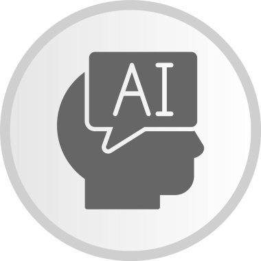 Yapay Kabartma Çember Gri Simge