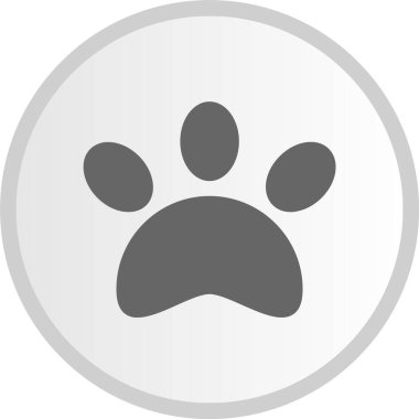 Evcil hayvan dostu kabartma Çemberi Gri Simge