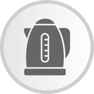 Çaydanlık Kabartma Çemberi Gri Simgesi