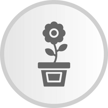 Çiçek kabartması Çember Gri Simge