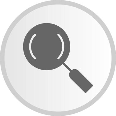 Büyüteç Kabartma Çemberi Gri Simgesi