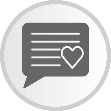 İleti Kabartması Gri Çember Simgesi