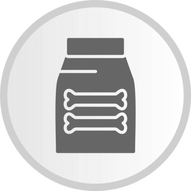 Evcil Gıda Kabartma Çemberi Gri Simge