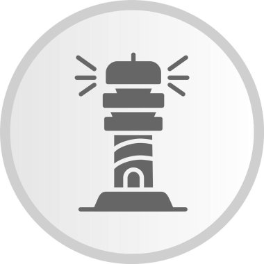 Deniz feneri kabartması Çember Gri Simge