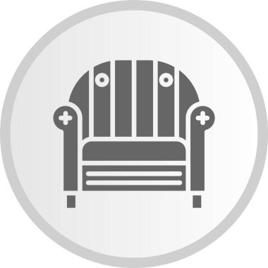 Koltuk Kabartma Çemberi Gri Simgesi