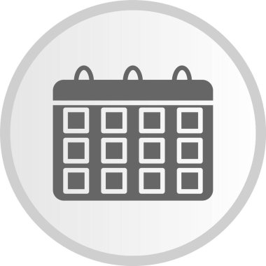 Takvim Gri Çember Simgesi