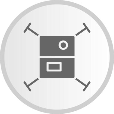 İnsansız Hava Aracı Gri Çember Simgesi