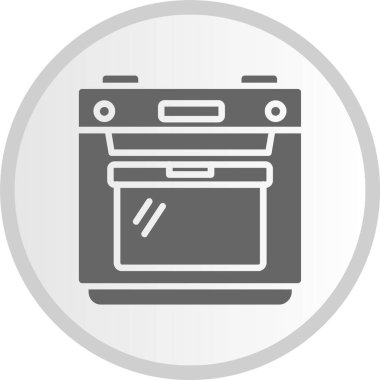 Fırın Kabartması Gri Çember Simgesi