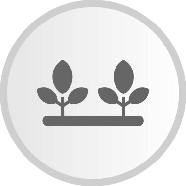 Bahçe Kabartması Gri Çember Simgesi