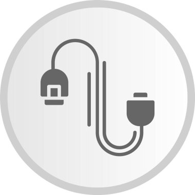 Kablo Kablo Çemberi Gri Simgesi