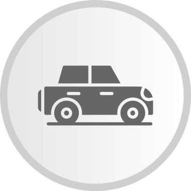 Araba Kabartma Çemberi Gri Simgesi